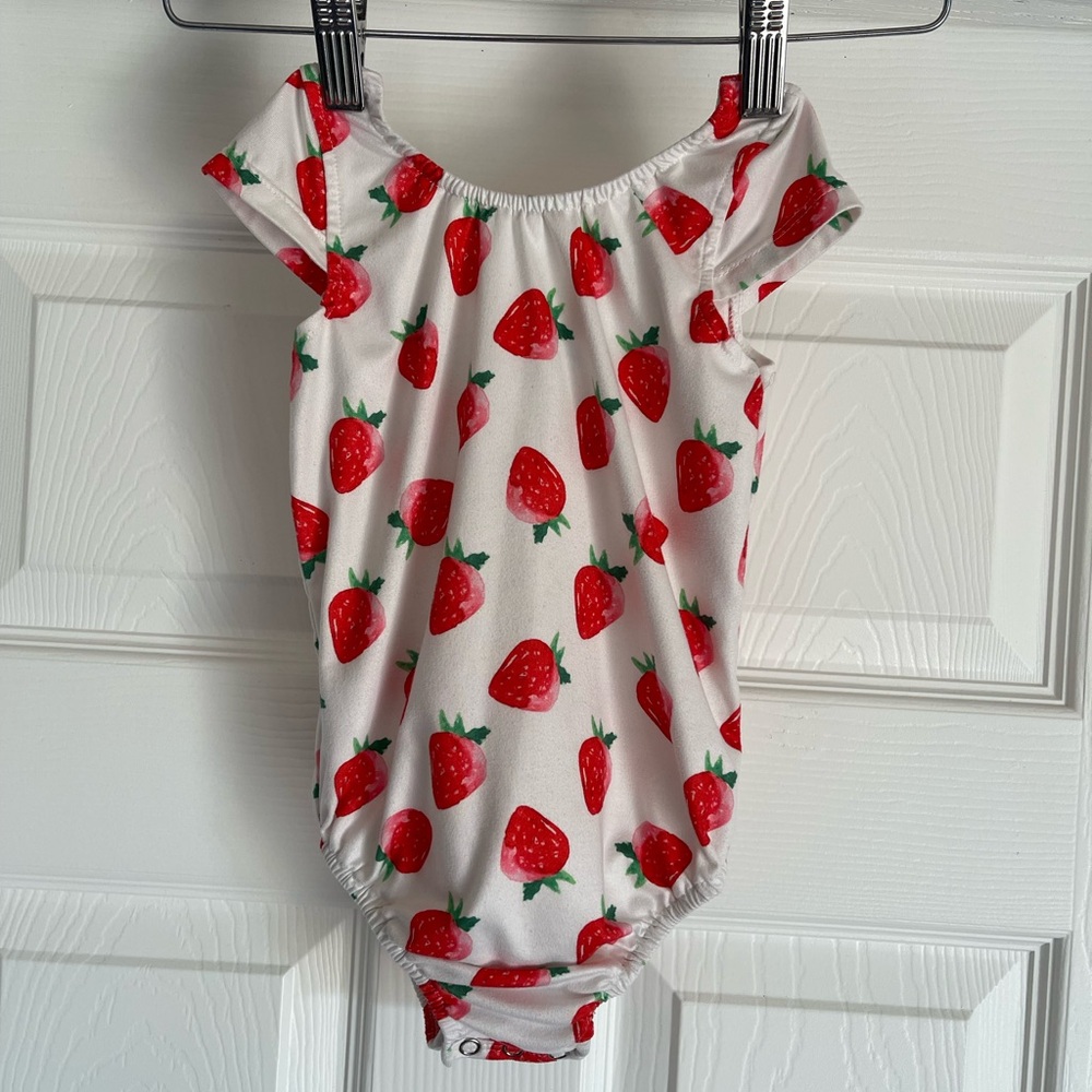 Bailey’s Blossoms Strawberry Print Baby Bodysuit